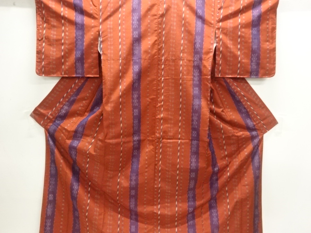 JAPANESE KIMONO / UNUSED / FUSHI TSUMUGI / WOVEN RHOMBUS